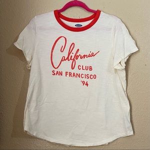 Old Navy California Club Ringer Tee